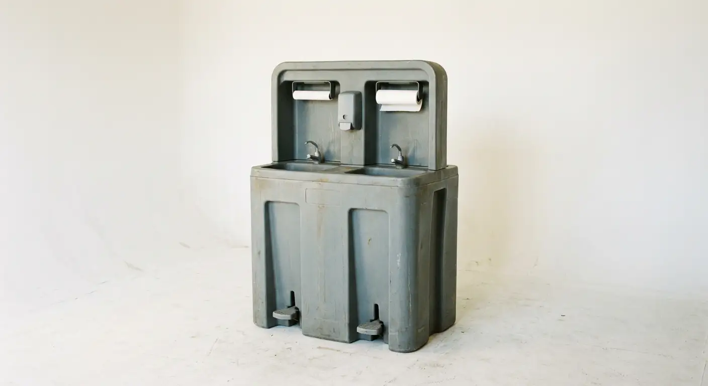 Portable hand wash station unit technical view in Albuquerque, NM